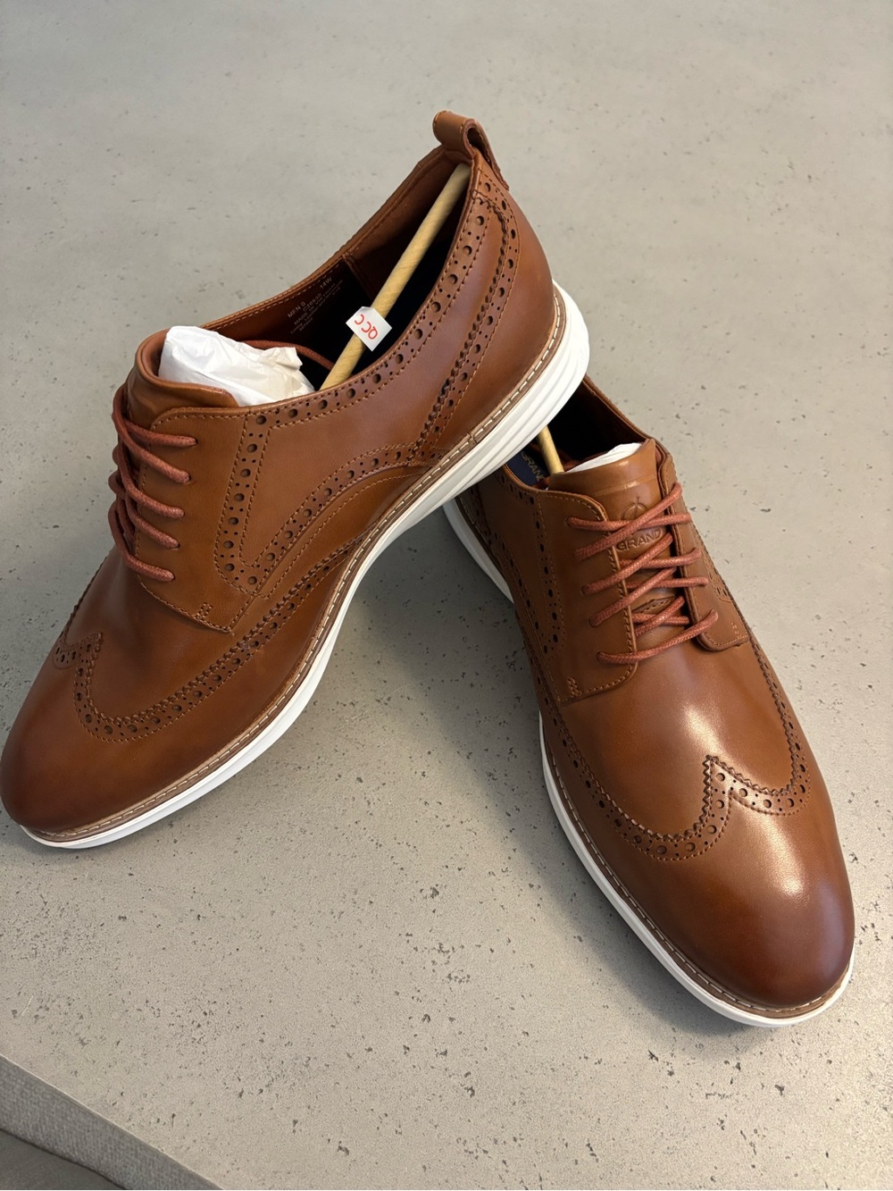 Cole Haan C26930 Size 14 Wide Men's GRANDEVOLUTON Shortwing Oxford British Tan